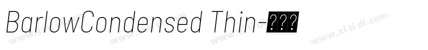BarlowCondensed Thin字体转换